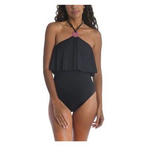Trina Turk Bijou Solid Bead Detail One-Piece Swim